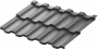 Черепица металлическая модульная профиль Гётеборг, Тёмно-серый AQUASYSTEM