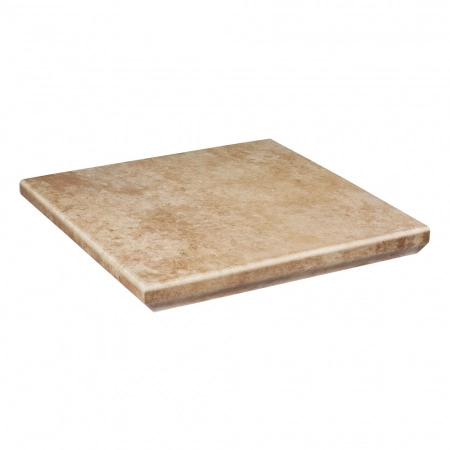 Угловая ступень флорентинер с капиносом структурная Paradyz Ilario Beige, 330*330*11 мм