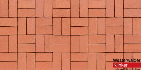Тротуарный клинкерный кирпич WesterWaelder Klinker WK110R40 Design rot, 200*100*40 мм